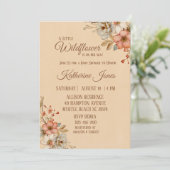 Boho Een Kleine Wildflower Meisje Baby shower Kaart (Staand voorkant)