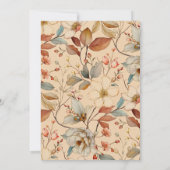 Boho Een Kleine Wildflower Meisje Baby shower Kaart (Achterkant)