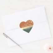 Boho Een Zoete Dankjewel Bruiloftsgeschenk Hart Sticker (Envelop)