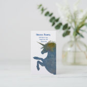 Boho Eenhoorn in tinten blauw Visitekaartje (Staand voorkant)