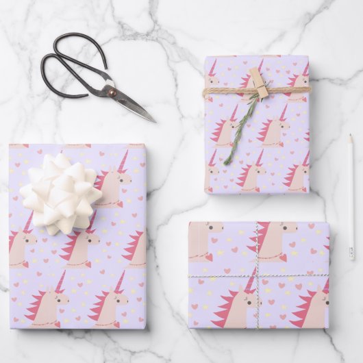Boho eenhoorn pastels inpakpapier vel (Voorkant)