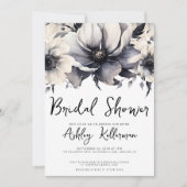 Boho Eenvoudig Modern Bloemend Bruidsdiner Kaart (Voorkant)