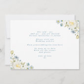 Boho Eenvoudige Elegante Wilde Bloem Bruiloft Save The Date (Achterkant)