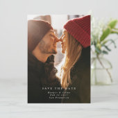 Boho Eenvoudige Elegante Wilde Bloem Bruiloft Save The Date (Staand voorkant)