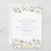 Boho Eenvoudige Elegante Wilde Bloem Bruiloft Save The Date (Achterkant)