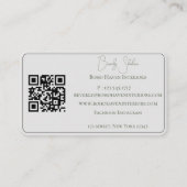 Boho eenvoudige minimalistische Abstracte Logo QR- Visitekaartje (Achterkant)