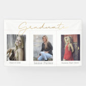 Boho eenvoudige moderne foto afstudeerfeest banner (Horizontaal)