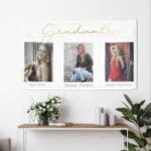 Boho eenvoudige moderne foto afstudeerfeest banner