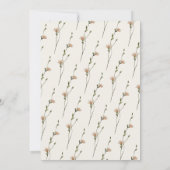 Boho eenvoudige Wildflower Elegante bruiloft Kaart (Achterkant)