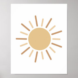 Boho eenvoudige zon minimalistische Kinder inricht Poster