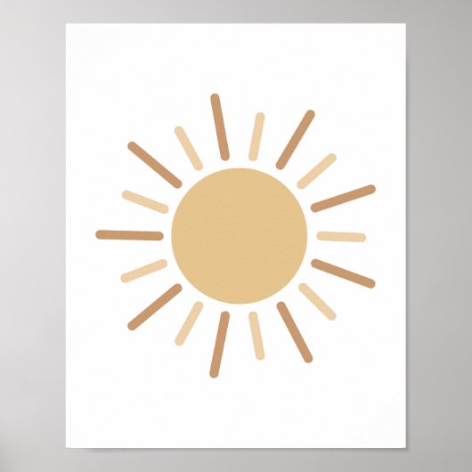 Boho eenvoudige zon minimalistische Kinder inricht Poster (Voorkant)