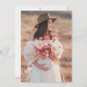 Boho eerste Baby neutrale zwangerschapsaankondigin Aankondiging (Achterkant)