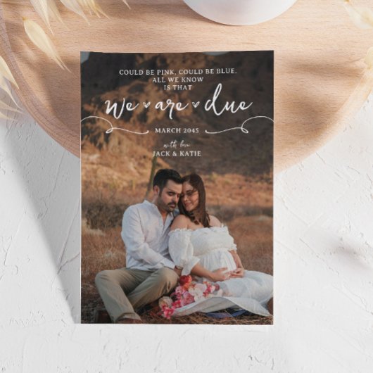 Boho eerste Baby neutrale zwangerschapsaankondigin Aankondiging