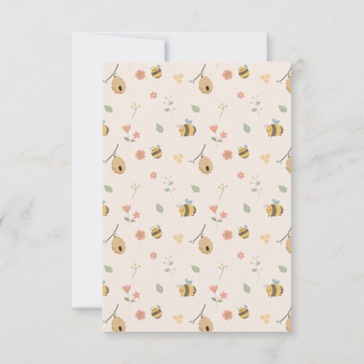 Boho Eerste bijendag 1e bijenverjaardag Bedankkaart (Achterkant)