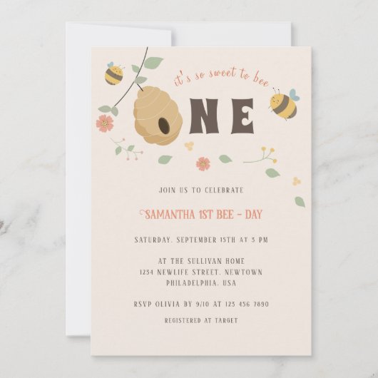 Boho Eerste bijendag 1e bijenverjaardag Kaart (Voorkant)