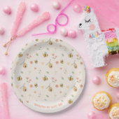 Boho Eerste bijendag 1e bijenverjaardag Papieren Bordje (Feest)