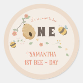 Boho Eerste bijendag 1e bijenverjaardag Ronde Sticker