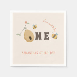 Boho Eerste bijendag 1e bijenverjaardag Servet