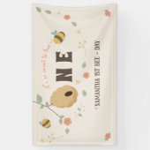 Boho Eerste bijendag 1e bijenverjaardag Spandoek (Verticaal)