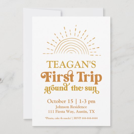 Boho eerste reis om de eerste zondag kaart (Voorkant)