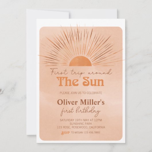 Boho eerste reis om de eerste zondag kaart (Voorkant)