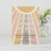 Boho eerste reis om de eerste zondag kaart (Staand voorkant)