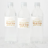 Boho eerste reis om de eerste zondag waterfles etiket (Flessen)