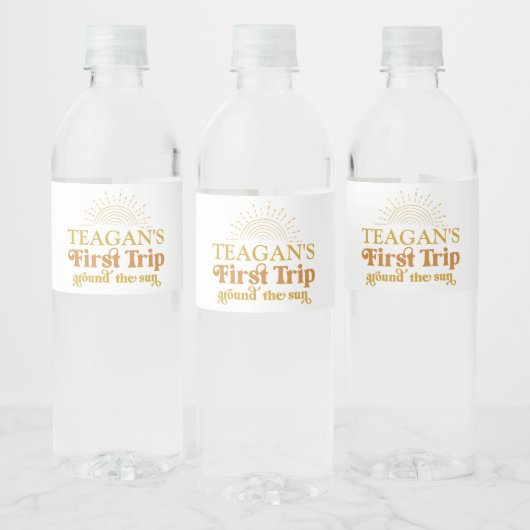 Boho eerste reis om de eerste zondag waterfles etiket (Flessen)