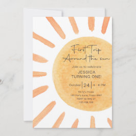 Boho eerste reis rond de zon 1e verjaardag Invita Kaart