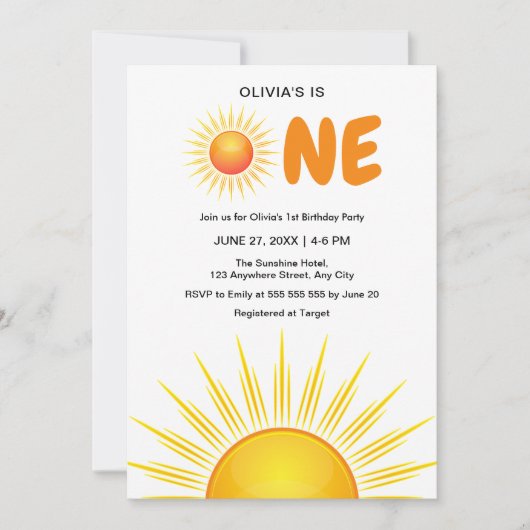 Boho eerste reis rond de zon 1e verjaardag kaart (Voorkant)