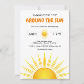 Boho eerste reis rond de zon 1e verjaardag kaart (Voorkant)