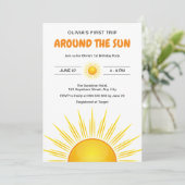 Boho eerste reis rond de zon 1e verjaardag kaart (Staand voorkant)