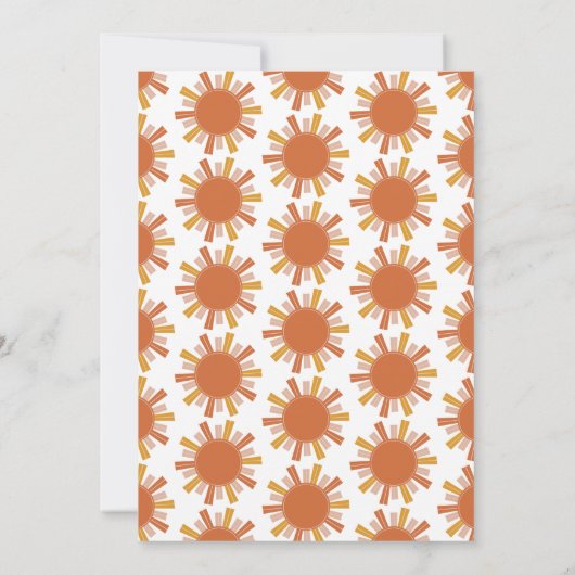 Boho eerste reis rond de zon 1e verjaardag kaart (Achterkant)