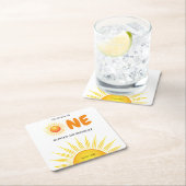 Boho eerste reis rond de zon 1e verjaardag kartonnen onderzetters (Insitu)