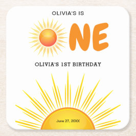 Boho eerste reis rond de zon 1e verjaardag kartonnen onderzetters