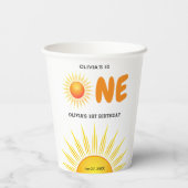 Boho eerste reis rond de zon 1e verjaardag papieren bekers (Achterkant)