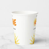 Boho eerste reis rond de zon 1e verjaardag papieren bekers (Rechts)