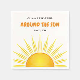 Boho eerste reis rond de zon 1e verjaardag servet