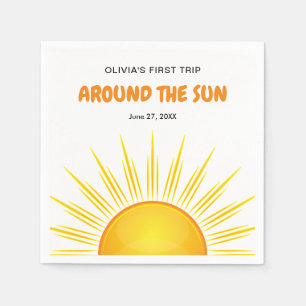 Boho eerste reis rond de zon 1e verjaardag servet
