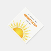 Boho eerste reis rond de zon 1e verjaardag servet (Hoek)