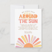 Boho eerste reis rond de zon bedankje kaart (Voorkant)