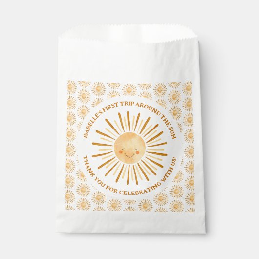 Boho eerste reis rond de zon bedankzakje (Voorkant)