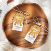 Boho eerste reis rond de zon eerste verjaardag cadeaulabel