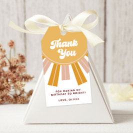 Boho eerste reis rond de zon eerste verjaardag cadeaulabel