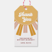 Boho eerste reis rond de zon eerste verjaardag cadeaulabel (Voorkant)