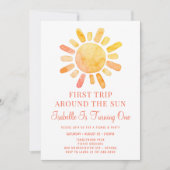 Boho eerste reis rond de zon eerste verjaardag Inv Kaart (Voorkant)