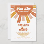 Boho eerste reis rond de zon eerste verjaardag kaart (Voorkant)