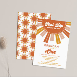 Boho eerste reis rond de zon eerste verjaardag kaart