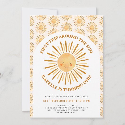 Boho eerste reis rond de zon kaart (Voorkant)