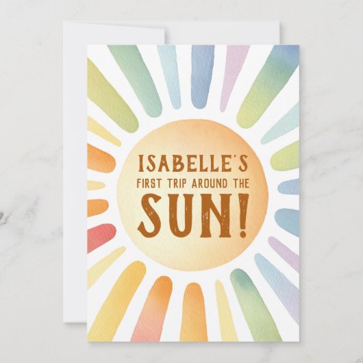 Boho eerste reis rond de zon kaart (Achterkant)